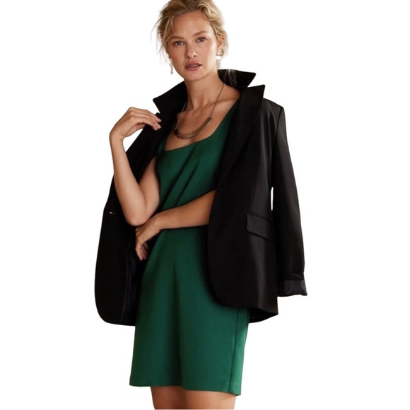 Banana Republic Green A-Line Mini Dress Size 10 NWT - Picture 1 of 6